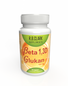 R.B.Clark beta 1.3D glukan, 500 mg, 60 kapsul